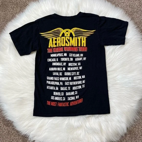 Aerosmith 2012 Global Warming Tour T Shirt - Picture 2 of 4